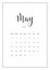 Vector Calendar Planner for May 2023. Handwritten lettering