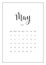 Vector Calendar Planner for May 2024. Handwritten lettering