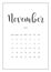 Vector Calendar Planner for November 2024. Handwritten lettering