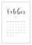 Vector Calendar Planner for October 2023. Handwritten lettering