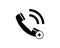 Vector call icon with multiple functionality call receiving symbol