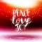 Vector calligraphy Peace, love, joy