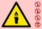 Vector Candle Warning Triangle Sign Icon