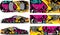 Vector car decal, abstract graphics racing design for vehicle Sticker vinyl wrap