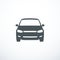 Vector car icon. Front view. Vector illustration