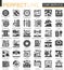 Vector Car service black mini concept icons and infographic symbols set