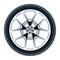 Vector car tire and alloy wheel