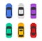 Vector car top view icon illustration. Vehicle flat isolated car icon