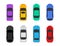 Vector car top view icon illustration. Vehicle flat isolated car vehicle isolated icon