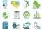 Vector car wash service icon set