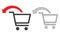 Vector Carcass Mesh Cancel Shopping Order and Flat Icon