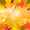 Vector card with autumn decor