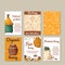Vector card with honey elements. Template for menu, poster, card. Background with helthy food production