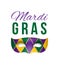 Vector card for Mardi Gras masquerade