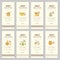 Vector card template with natural honey tags