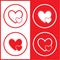 Vector careful heart icons