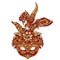 Vector carnival golden mask for theater and festivals