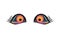 Vector cartoon angry evil eyes.Don`t touch me.