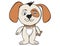 Vector cartoon animal. Sweet little dog, puppy.