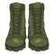 Vector Cartoon Army Boots. High Military Shoes