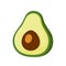 Vector cartoon avocado illustration icon design