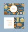 Vector cartoon bakery business card template illustration