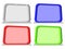 Vector cartoon blank boards in 4 colors