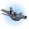 Vector Cartoon Cargo Airplane