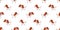 Vector cartoon cavalier king charles spaniel dog seamless pattern background