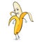Vector Cartoon Character - Angry Peeled Banana