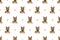 Vector cartoon character german shepherd dog seamless pattern background