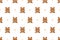 Vector cartoon character norwich terrier dog seamless pattern