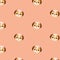 Vector cartoon character shih tzu dog pattern.