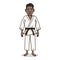 Vector Cartoon Character - Young Afroamerican Man in Karate Kimono