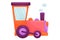 Vector cartoon children locomotive.