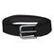 Vector Cartoon Classic Black Leather Belt with Metal Buckle