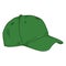 Vector Cartoon Classic Blank Baseball Cap. Side View.