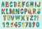 Vector Cartoon Colorful Robot Font Type