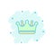 Vector cartoon crown diadem icon in comic style. Royalty crown i