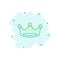 Vector cartoon crown diadem icon in comic style. Royalty crown i
