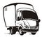 Vector Cartoon delivery / cargo truck