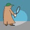 Vector cartoon detective