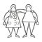 Vector cartoon doctor man and patient friendly and hugging