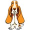 vector Cartoon Dog Basset Hound breed