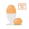 Vector cartoon egg in egg-cup, flat style