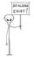 Vector Cartoon of Extraterrestrial Alien Holding Do Aliens Exist Sign