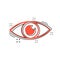 Vector cartoon eye icon in comic style. Eyeball look sign illustration pictogram. Eye business splash effect concept.