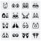 Vector Cartoon eyes icon set