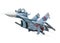 Vector Cartoon Fighter Plane Su-35 Flanker