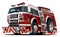 Vector cartoon firetruck